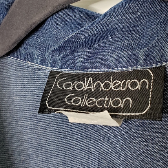 Tencel Tropical Embroidered Buttondown Retro Preppy Vacation Cruise Spring Top L - Picture 13 of 15